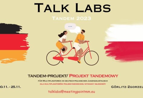 Flyer des Tandemworkshops Talk Labs